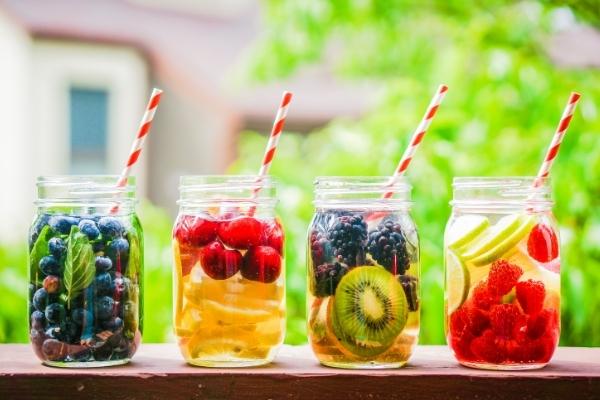 mason jars filled with infused water recipes