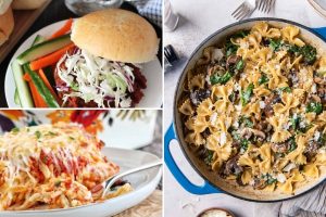 collage of meatless Monday recipes